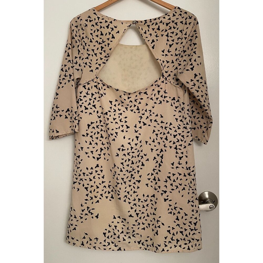 Cream and Black Shift Dress